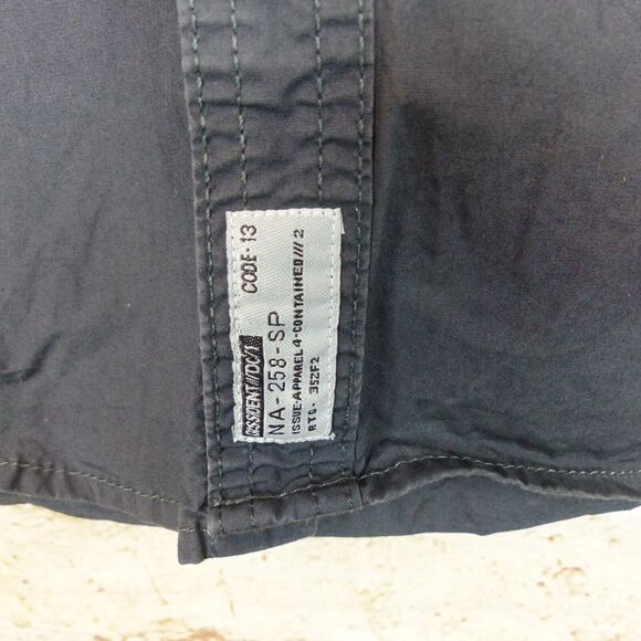 Dissident Shirt Mens L Gray Long Sleeve Button Military Utility Pockets Rock Y2K - Picture 7 of 12